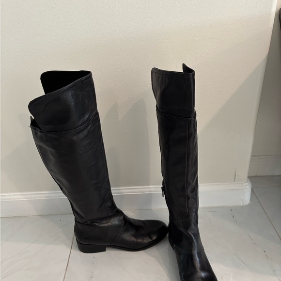 Black Leather Knee-High Boots Nine West size 8.5 - Picture 3 of 9